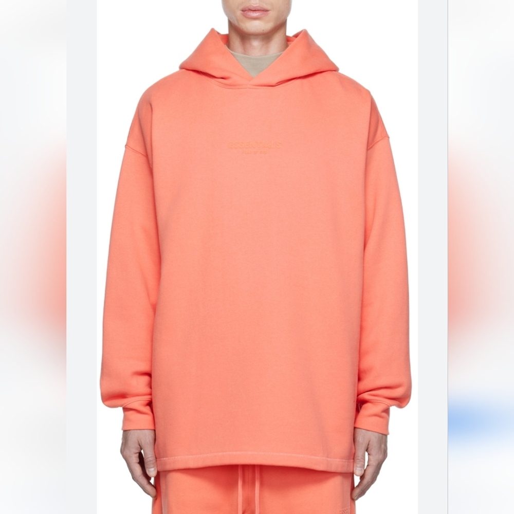 ESSENTIALS by FEAR OF GOD | XS Oversized Relaxed Hoodie Sweatshirt | salmon pink